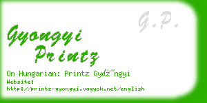 gyongyi printz business card